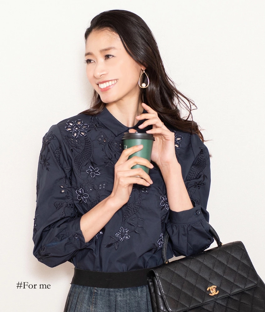 花ビーズのスモック